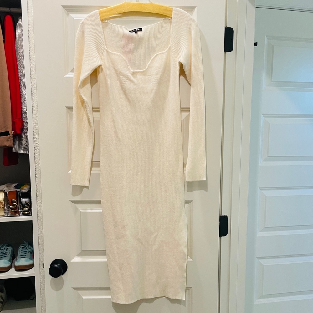 Papermoon Sweetheart Neck Sweater Dress